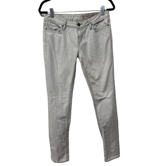 Allsaints Spitalfields Five-Pocket Design Flat Front Denim Jeans White Size 28 - Picture 1 of 14